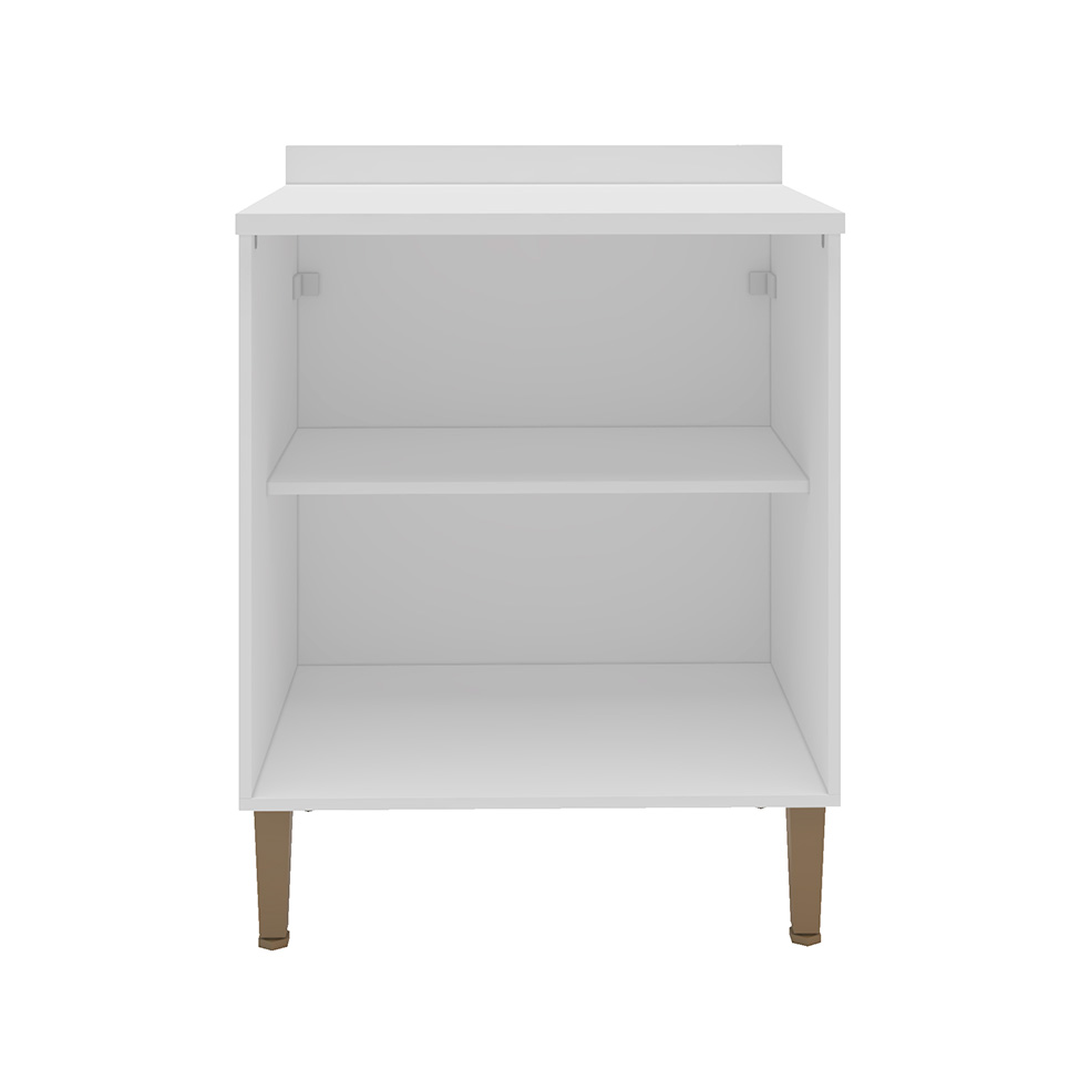 Balcão de Cozinha Lavanda com Tampo 2 Portas Branco