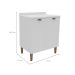 Balcão de Cozinha Lavanda com Tampo 2 Portas Branco