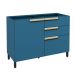 Balcão de Cozinha Manhattan 1 Porta 2 Gavetas Azul Orion