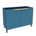 Balcão de Cozinha Manhattan 2 Portas Azul Orion 120 cm