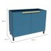 Balcão de Cozinha Manhattan 2 Portas Azul Orion 120 cm