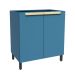 Balcão de Cozinha Manhattan 2 Portas Azul Orion 80 cm
