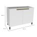 Balcão de Cozinha Manhattan 2 Portas Branco Ártico 120 cm