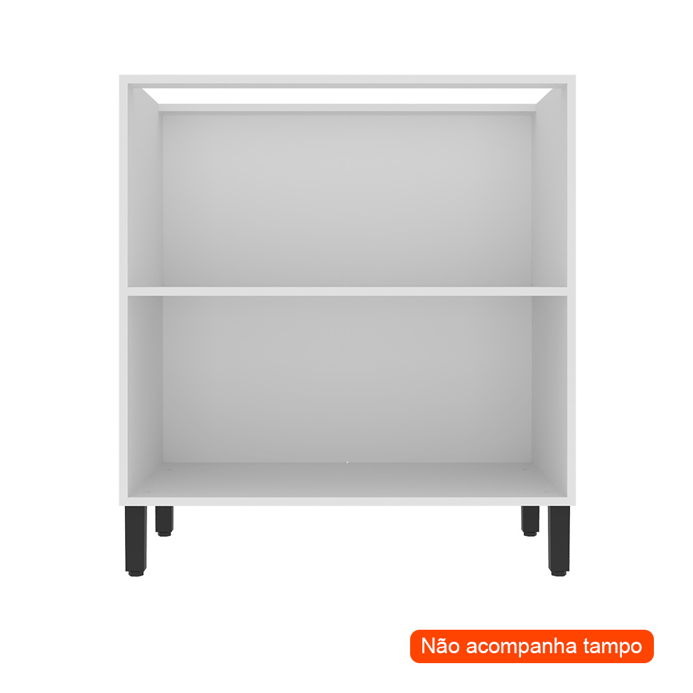 Balcão de Cozinha Manhattan 2 Portas Branco Ártico 80 cm