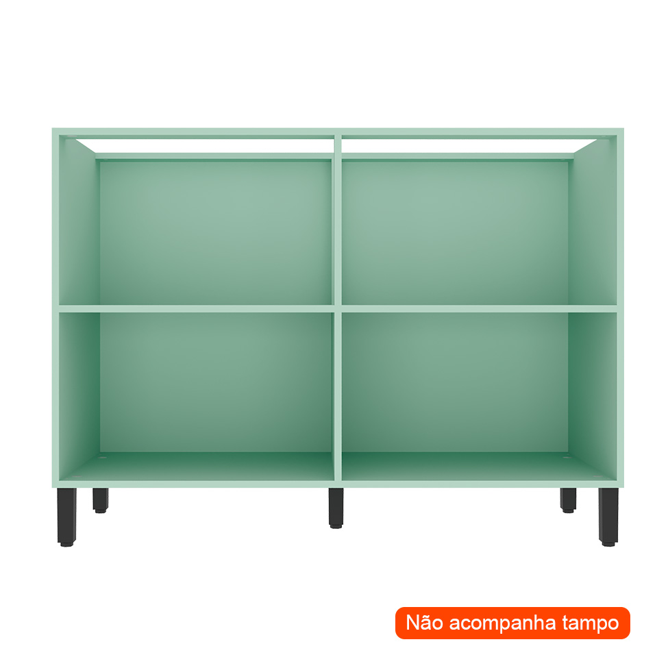 Balcão de Cozinha Manhattan 2 Portas Verde Bali 120 cm