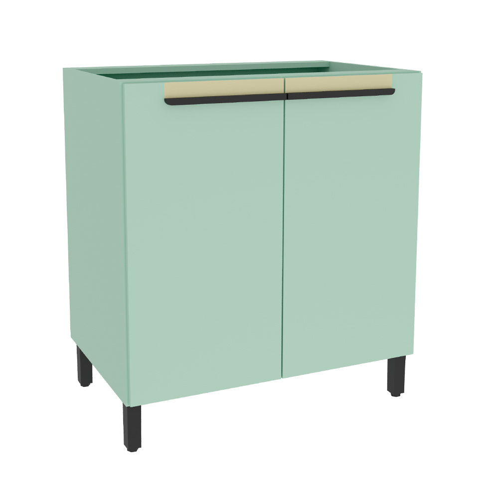Balcão de Cozinha Manhattan 2 Portas Verde Bali 80 cm