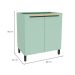 Balcão de Cozinha Manhattan 2 Portas Verde Bali 80 cm