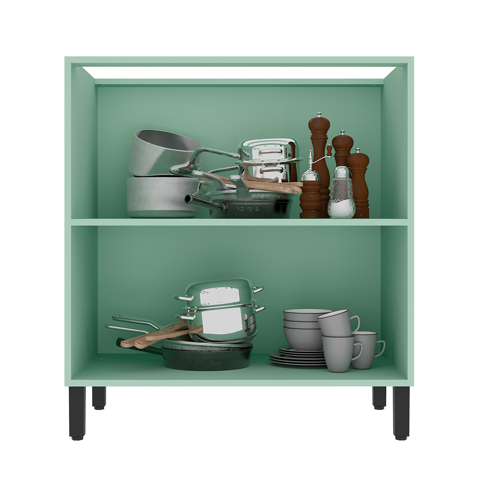 Balcão de Cozinha Manhattan 2 Portas Verde Bali 80 cm