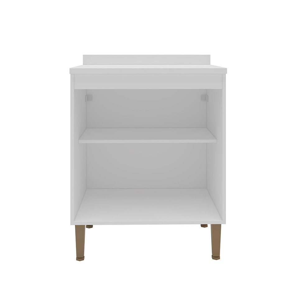 Balcão de Cozinha Margarida com Tampo 2 Portas Branco