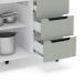Balcão de Cozinha Meena com Tampo 2 Portas 3 Gavetas Verde e Branco