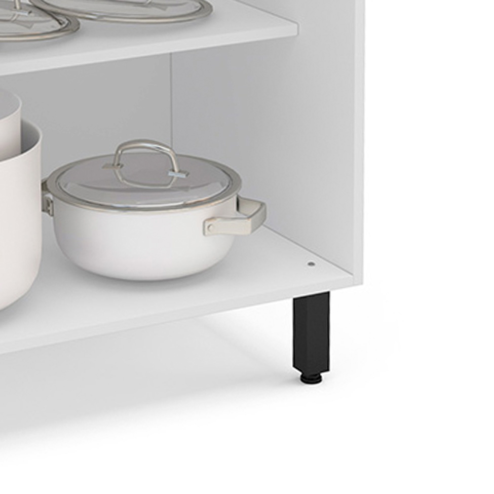 Balcão de Cozinha Meena com Tampo 2 Portas Branco