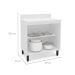 Balcão de Cozinha Meena com Tampo 2 Portas Creme e Branco