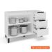 Balcão de Cozinha Meena sem Tampo 2 Portas 3 Gavetas Branco