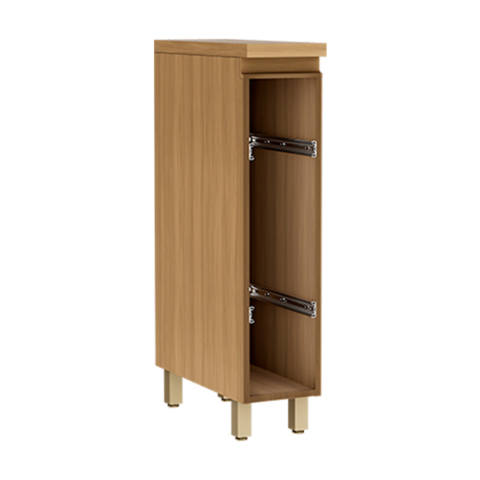 Balcão de Cozinha Rainha com Tampo 1 Porta Branco e Nature 20 cm