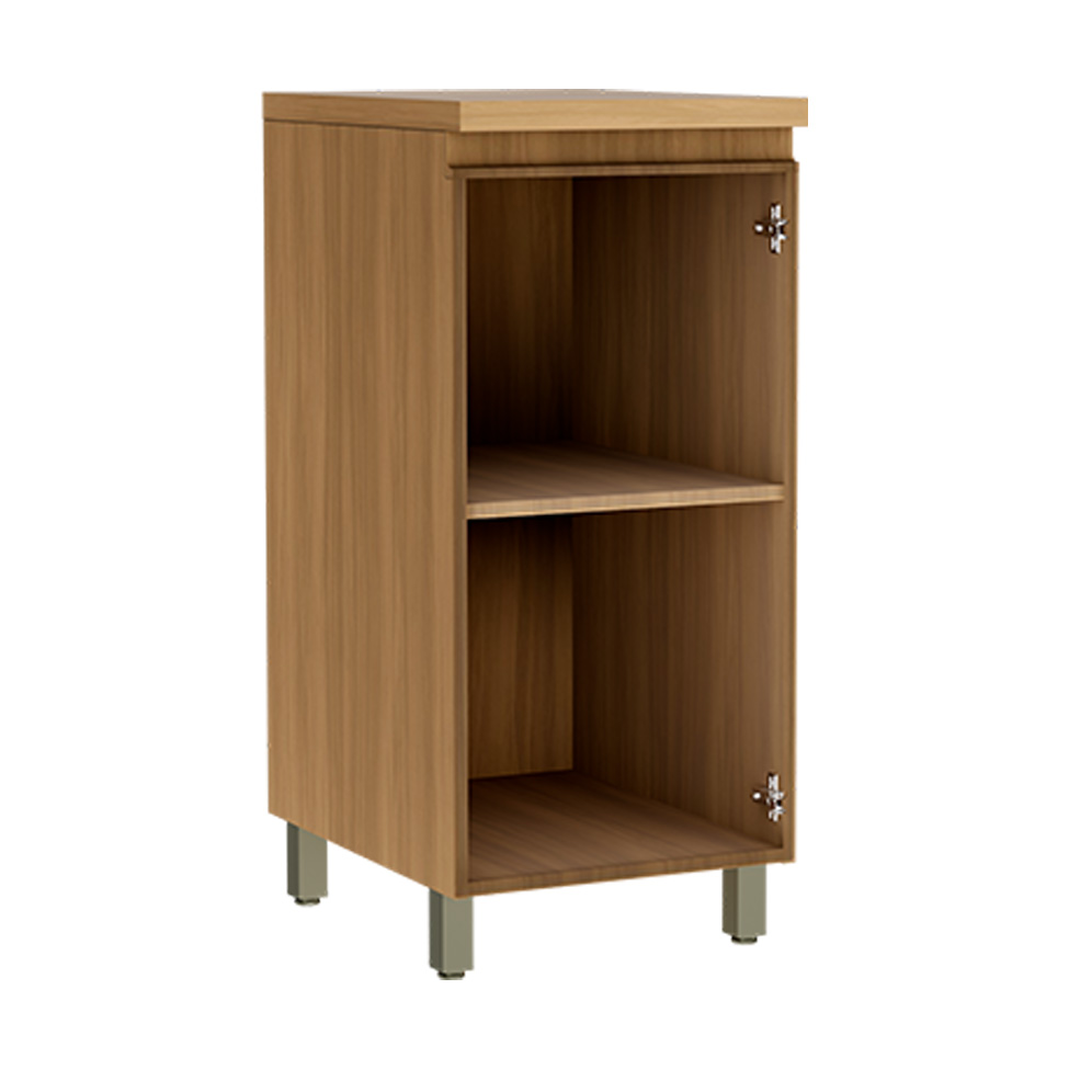 Balcão de Cozinha Rainha com Tampo 1 Porta Branco e Nature 40 cm