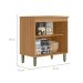 Balcão de Cozinha Selene com Tampo 2 Portas Off White e Jequitibá