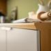 Balcão de Cozinha Selene com Tampo 2 Portas Off White e Jequitibá
