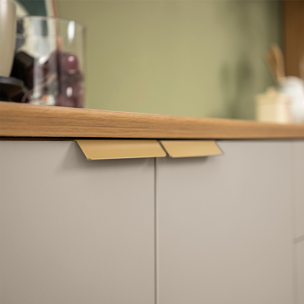Balcão de Cozinha Selene com Tampo 2 Portas Off White e Jequitibá