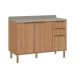 Balcão de Cozinha com Tampo Deseo 2 Portas 3 Gavetas Mel e Fendi 120 cm