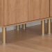 Balcão de Cozinha com Tampo Deseo 2 Portas 3 Gavetas Mel e Fendi 120 cm