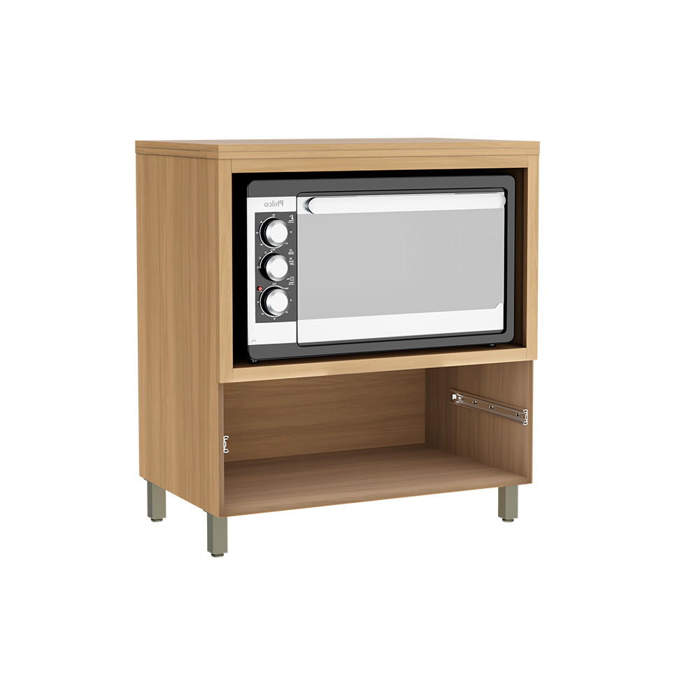 Balcão de Cozinha com Tampo Marquesa 100% MDF 1 Gaveta Verde e Nature