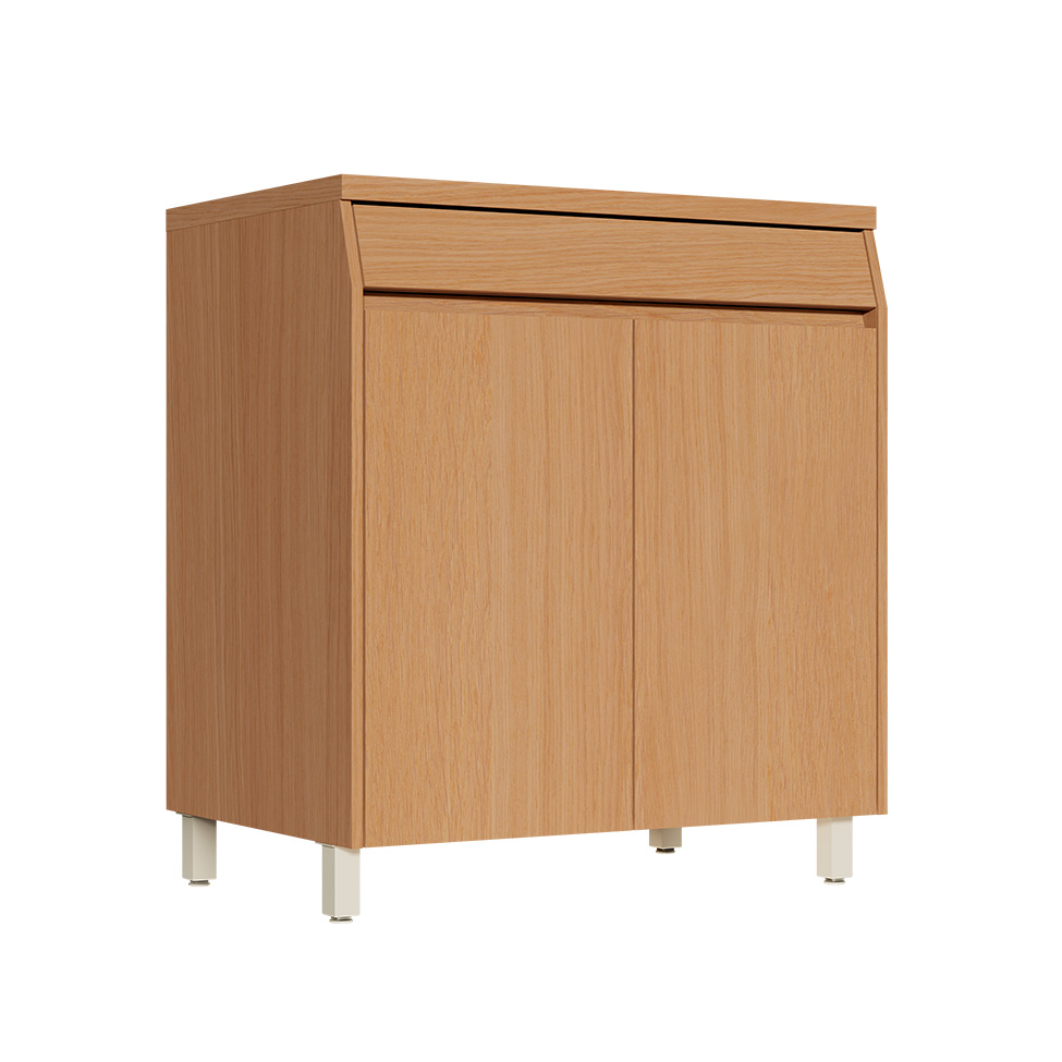 Balcão de Cozinha com Tampo Simone Mendes 100% MDF 2 Portas 1 Gaveta Carvalho