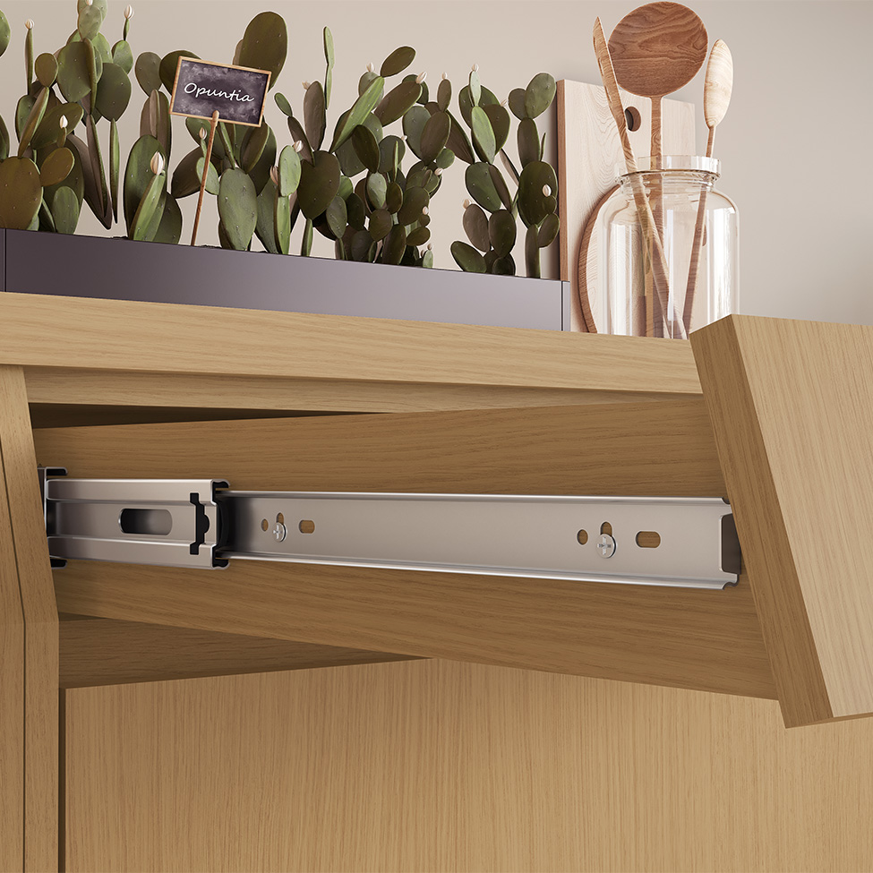 Balcão de Cozinha com Tampo Simone Mendes 100% MDF 2 Portas 1 Gaveta Carvalho