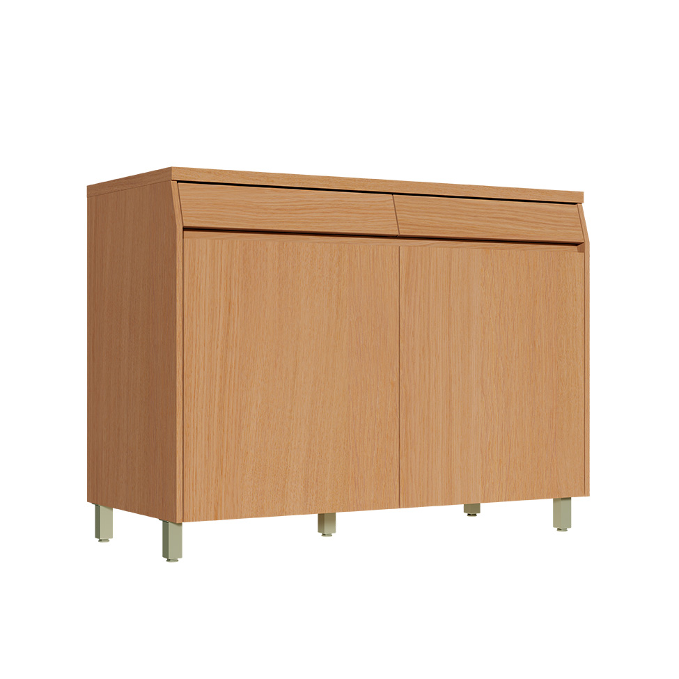 Balcão de Cozinha com Tampo Simone Mendes 100% MDF 2 Portas 2 Gavetas Carvalho