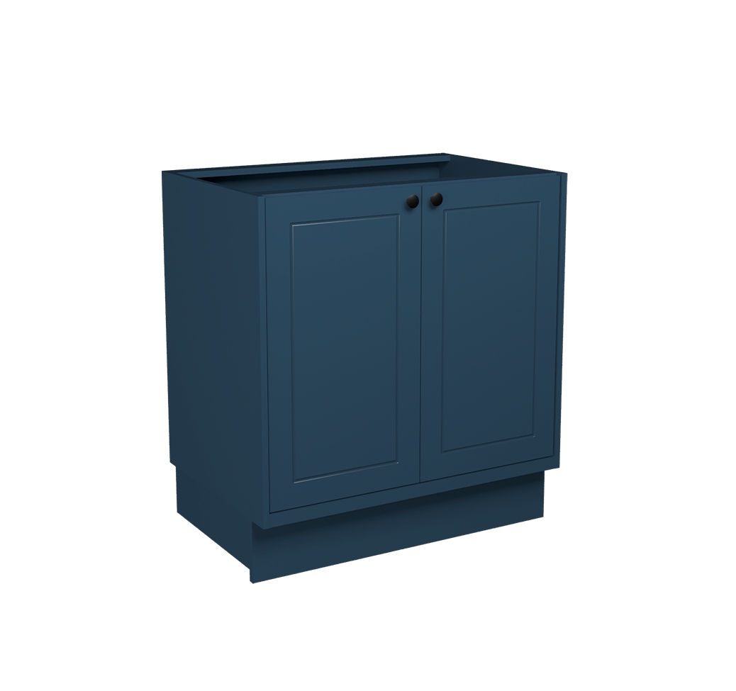 Balcão de Cozinha sem Tampo Évora 2 Portas Azul Orion 80 cm