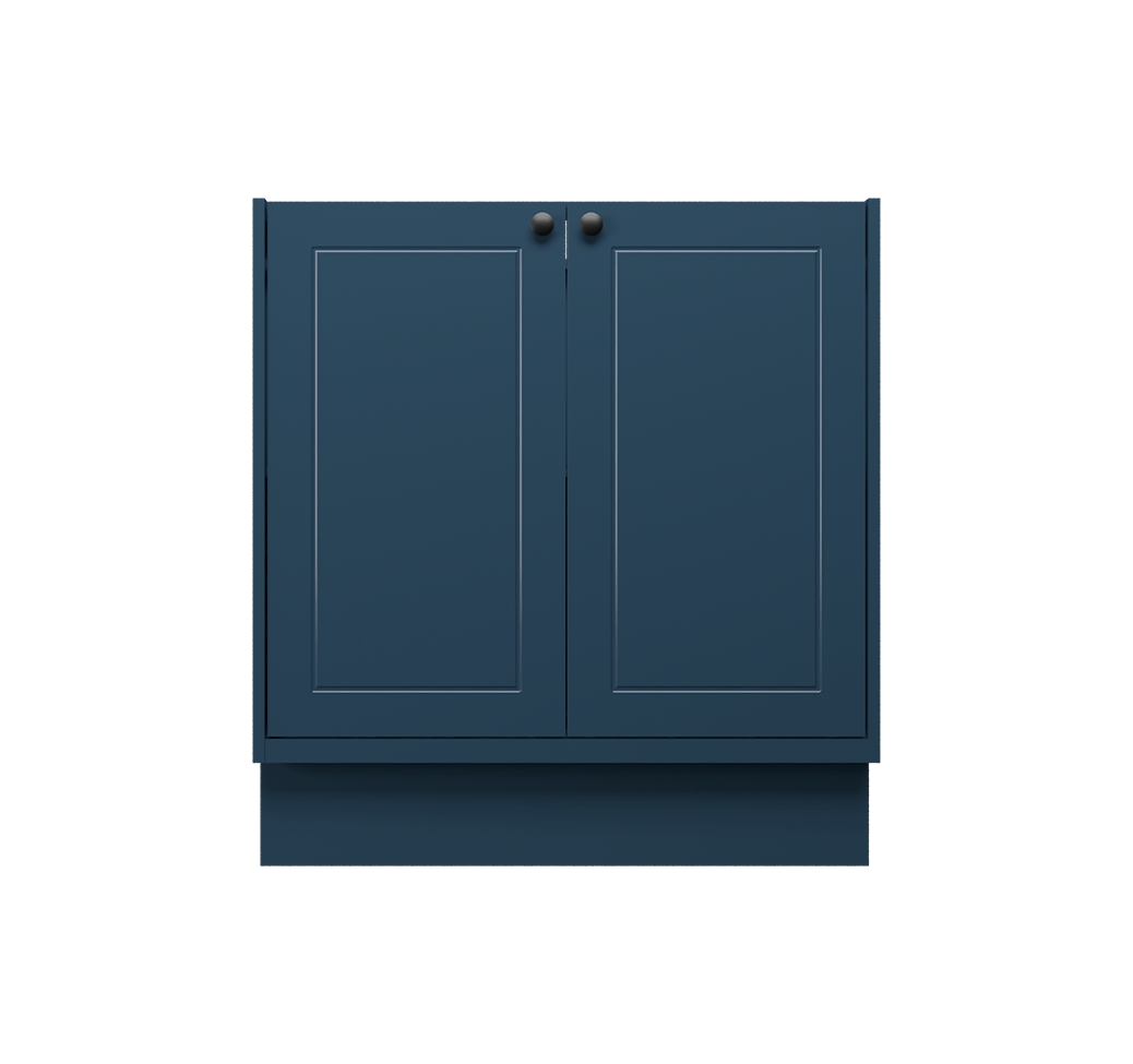 Balcão de Cozinha sem Tampo Évora 2 Portas Azul Orion 80 cm