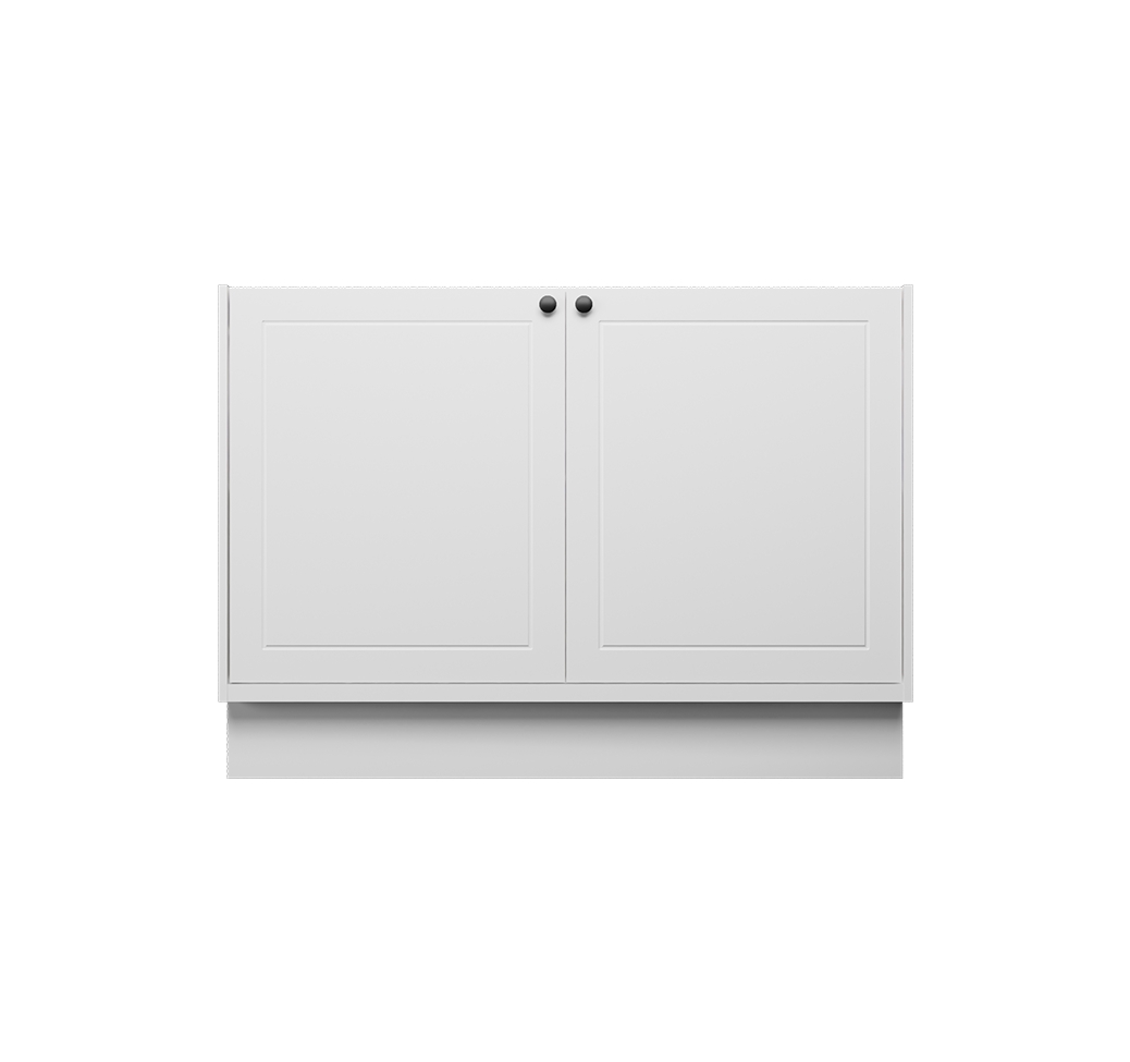Balcão de Cozinha sem Tampo Évora 2 Portas Branco Ártico 120 cm