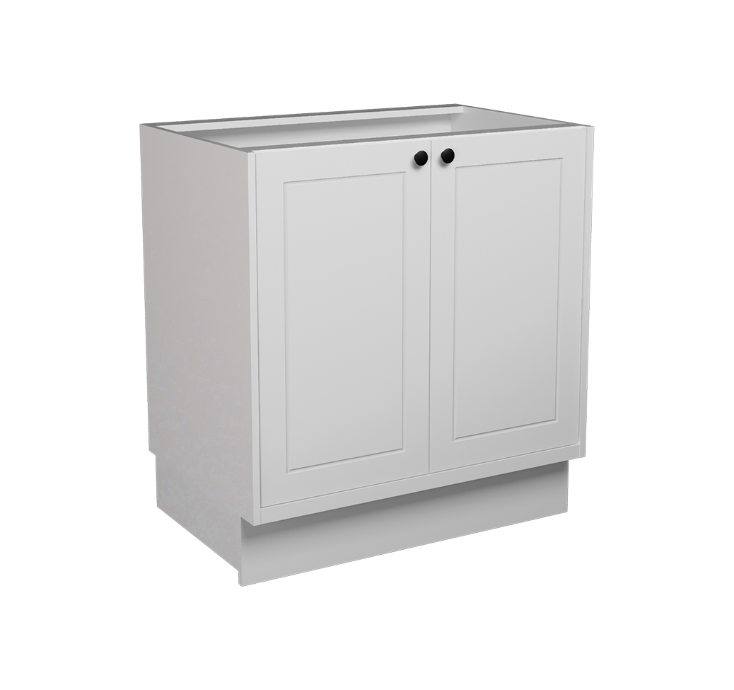 Balcão de Cozinha sem Tampo Évora 2 Portas Branco Ártico 80 cm
