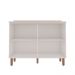 Balcão de Cozinha sem Tampo Iluminata 2 Portas Branco e Fendi 120 cm