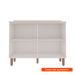 Balcão de Cozinha sem Tampo Iluminata 2 Portas Branco e Fendi 120 cm