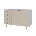 Balcão de Cozinha sem Tampo Maranello 100% MDF 2 Portas 4 Gavetas Bege