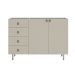 Balcão de Cozinha sem Tampo Maranello 100% MDF 2 Portas 4 Gavetas Bege