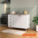 Balcão de Cozinha sem Tampo Maranello 100% MDF 2 Portas 4 Gavetas Branco
