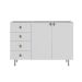 Balcão de Cozinha sem Tampo Maranello 100% MDF 2 Portas 4 Gavetas Branco