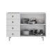 Balcão de Cozinha sem Tampo Maranello 100% MDF 2 Portas 4 Gavetas Branco