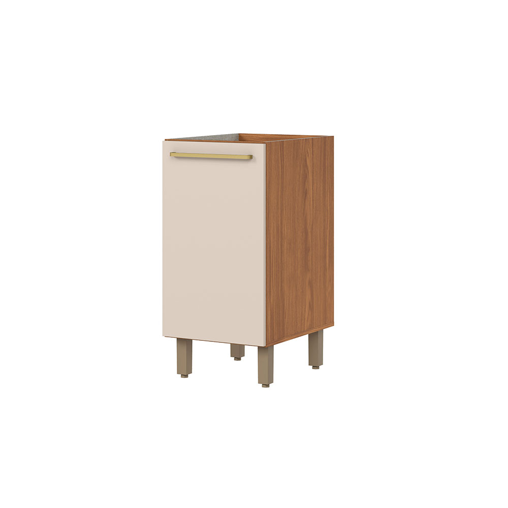 Balcão de Cozinha sem Tampo Requinte 1 Porta Nature e Areia