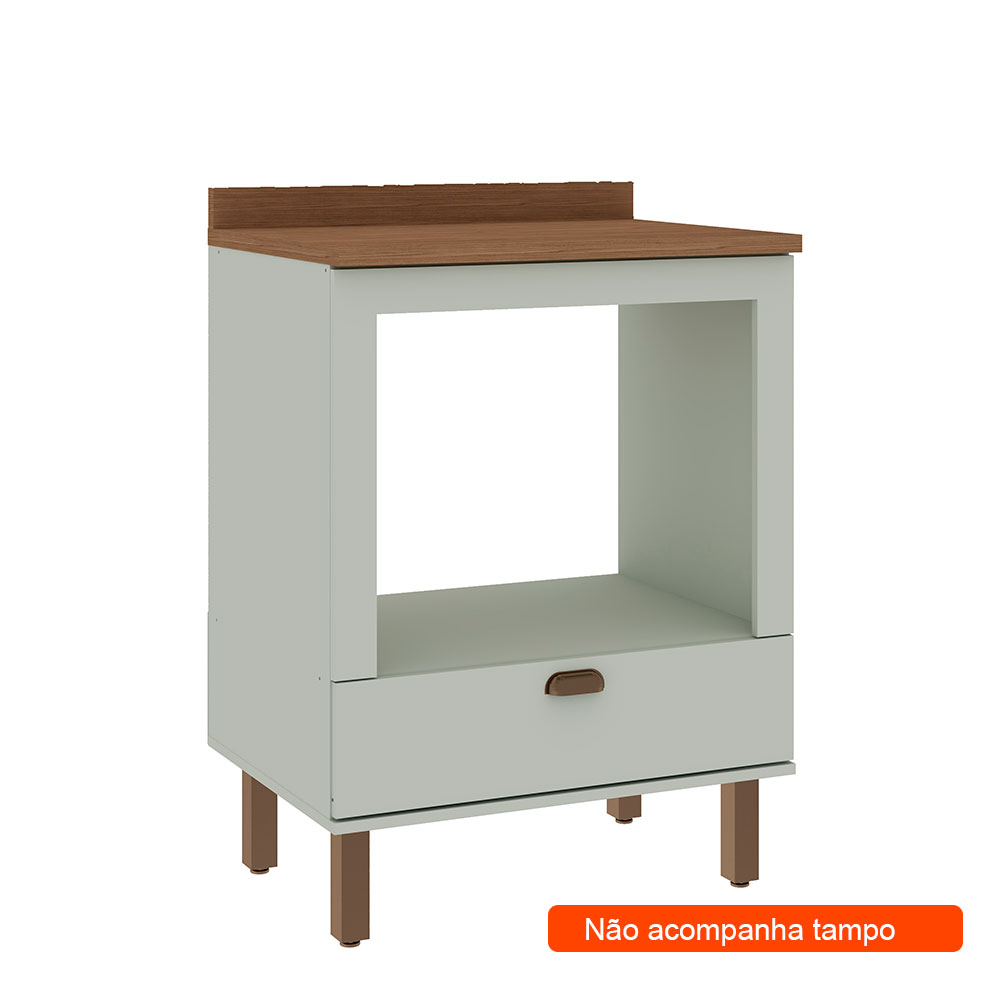 Balcão para Forno Iluminata 1 GV Verde Mint