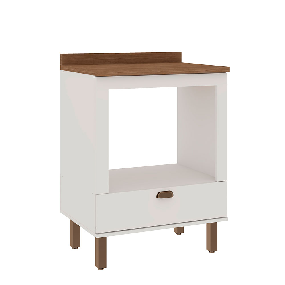 Balcão para Forno Iluminata 1 Gaveta Branco