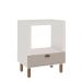 Balcão para Forno Iluminata 1 Gaveta Branco e Fendi