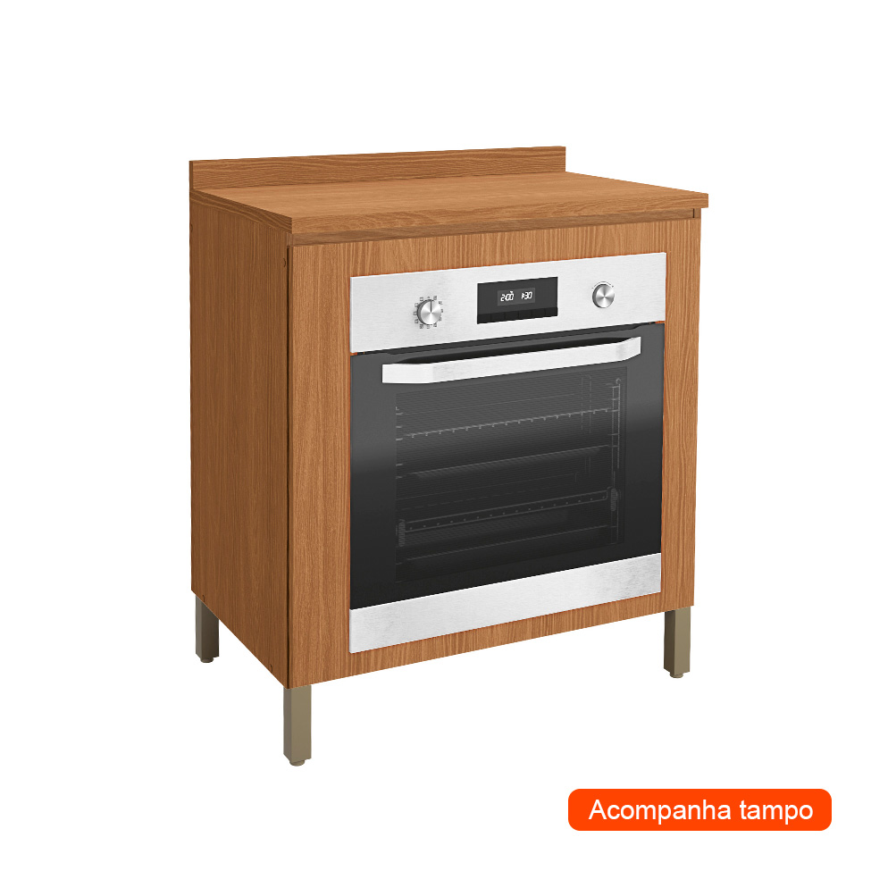 Balcão para Forno com Tampo Valence Canela