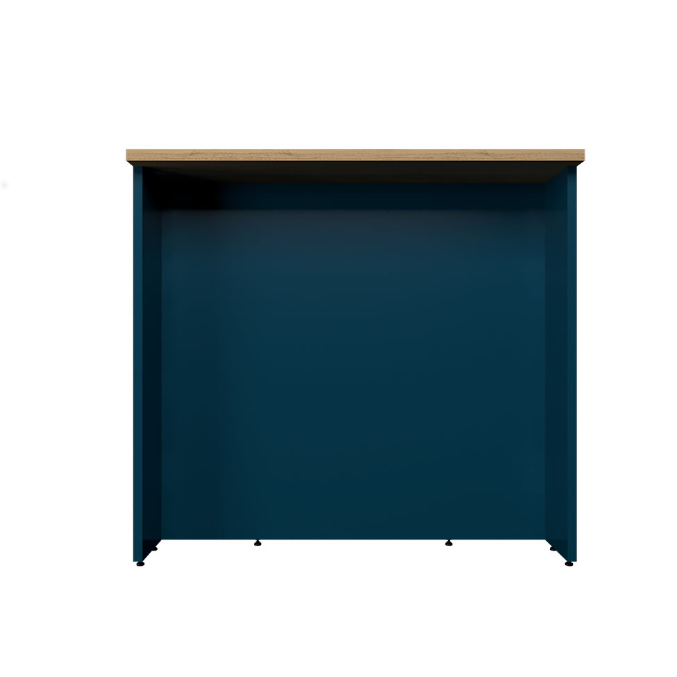 Bancada Ilha Évora Azul Orion e Carvalho 120 cm
