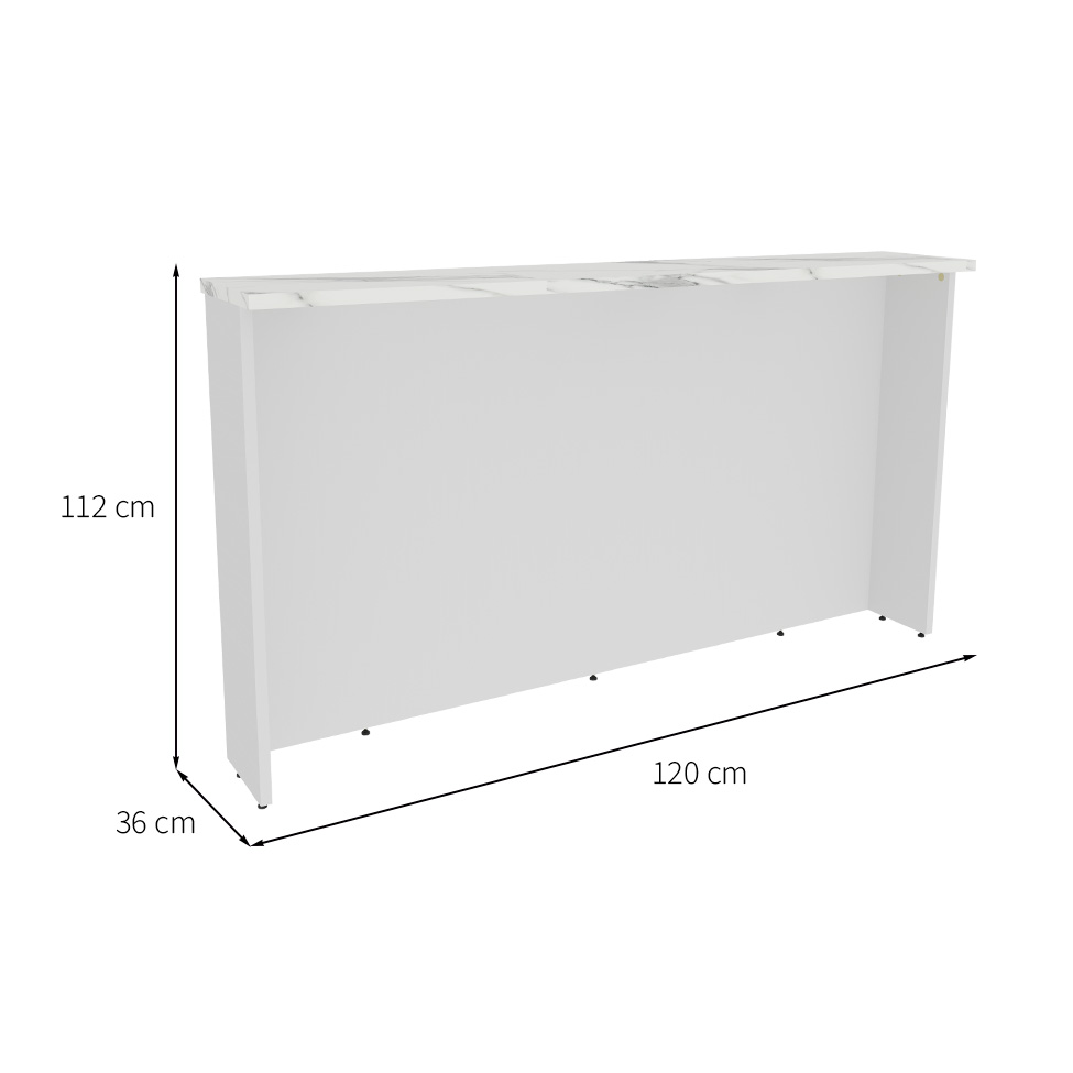 Bancada Manhattan Branco Ártico e Calacatta 120 cm