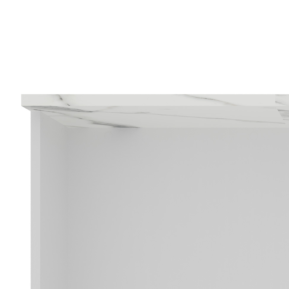 Bancada Manhattan Branco Ártico e Calacatta 120 cm
