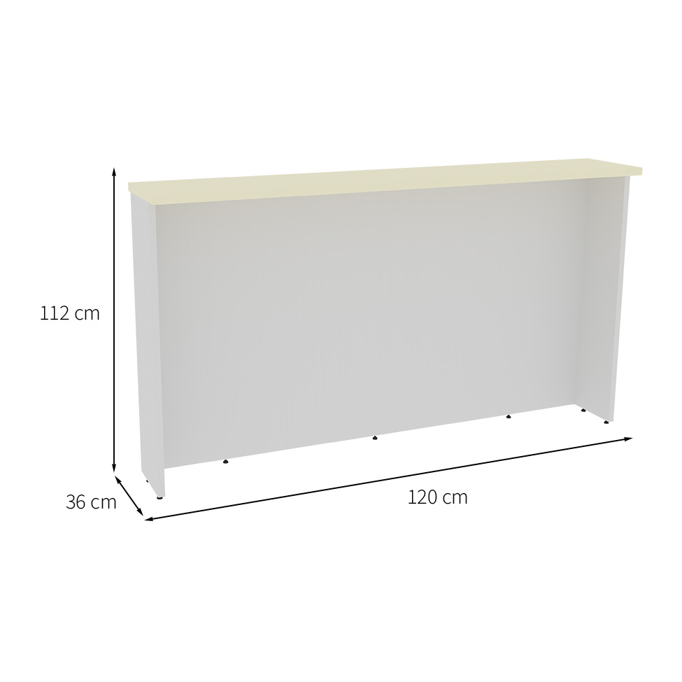 Bancada Manhattan Branco Ártico e Cinza Argila 120 cm