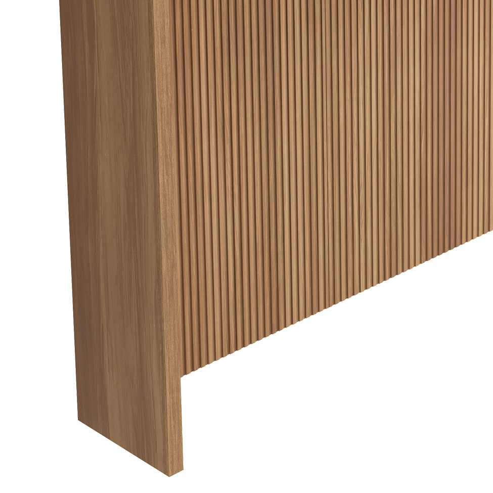 Bancada Ripada Ilha 100% MDF Nature 200 cm