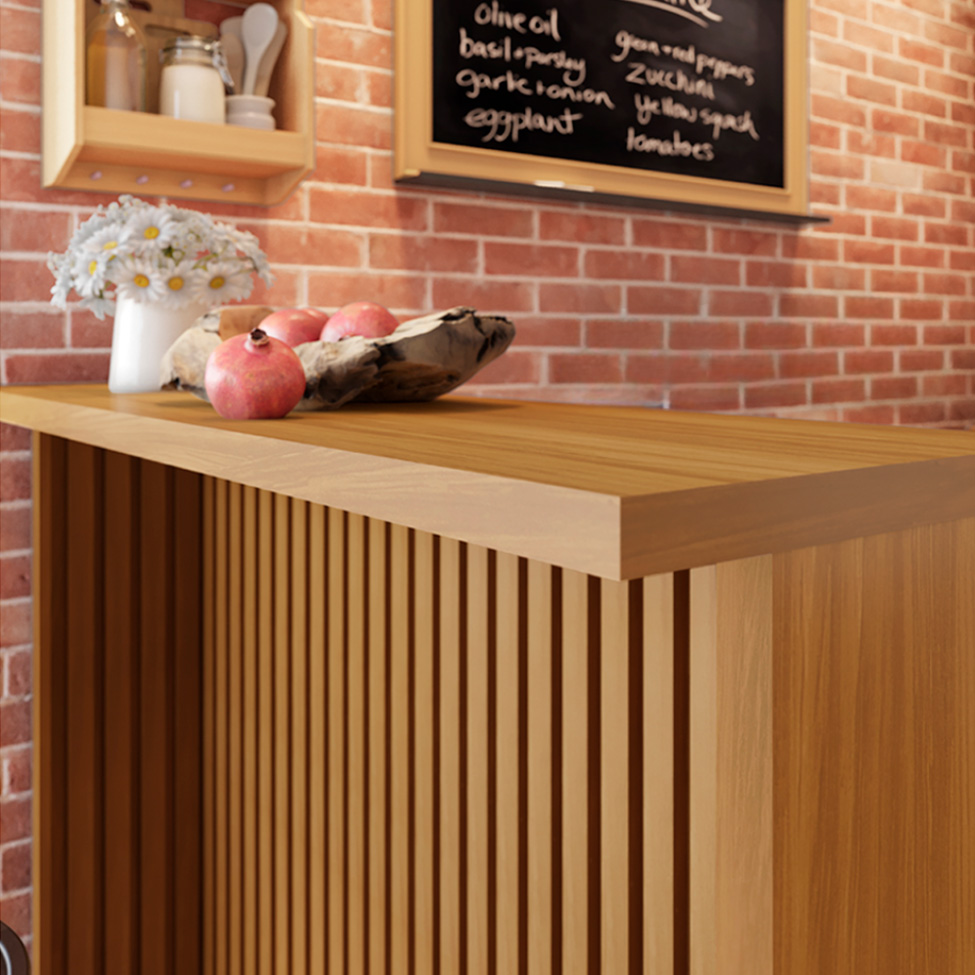 Bancada de Cozinha Ilha Freijó 120 cm